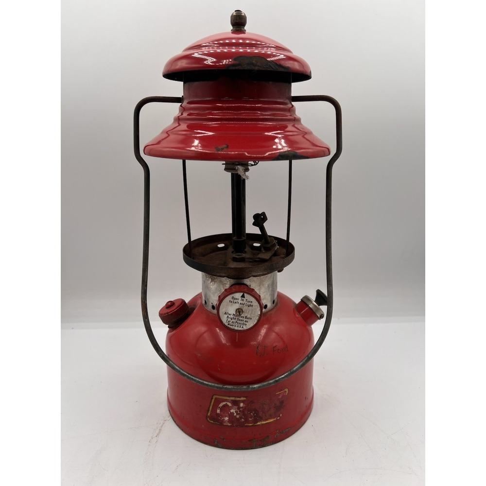 Coleman 200A Lantern - Red Vintage 1955 No Glass